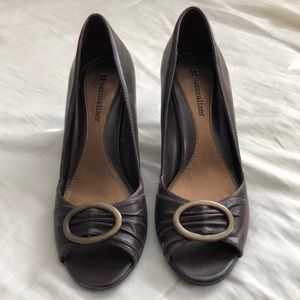 Brown Naturalizer Peep-Toe Heels